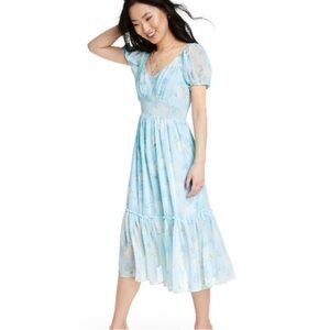 NWOT LoveShackFancy X Target Sophie Chiffon Puff Sleeve Dress Size 10